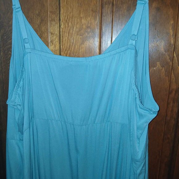 Torrid Tea Length Stretch Challis Trapeze Dress Teal Blue 5x LIKE NEW - Picture 5 of 6